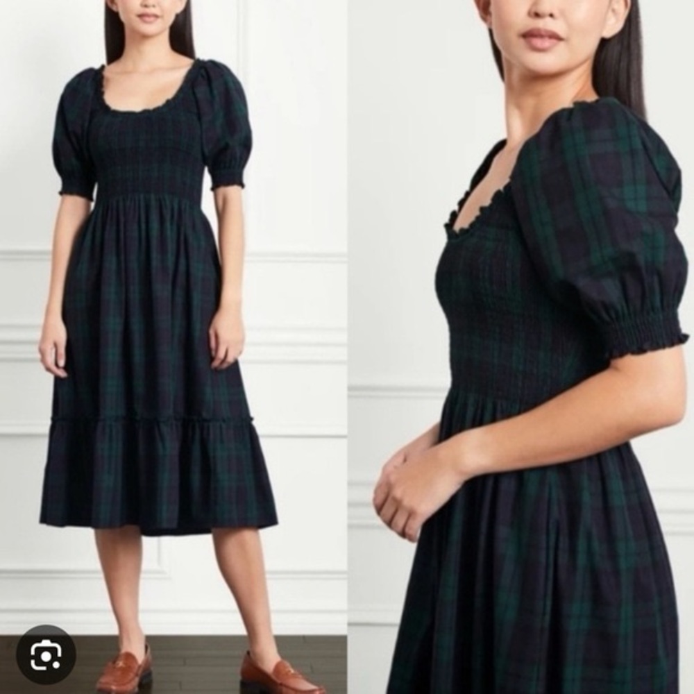 Hill House Home The Louisa Nap Dress in Blackwatch Tartan
